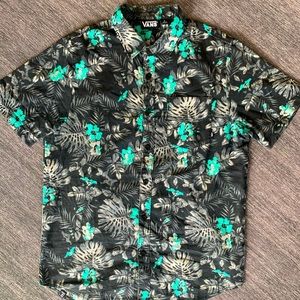 Vans Off The Wall Men’s S/S Floral Hawaiian Button Up (S) Shirt